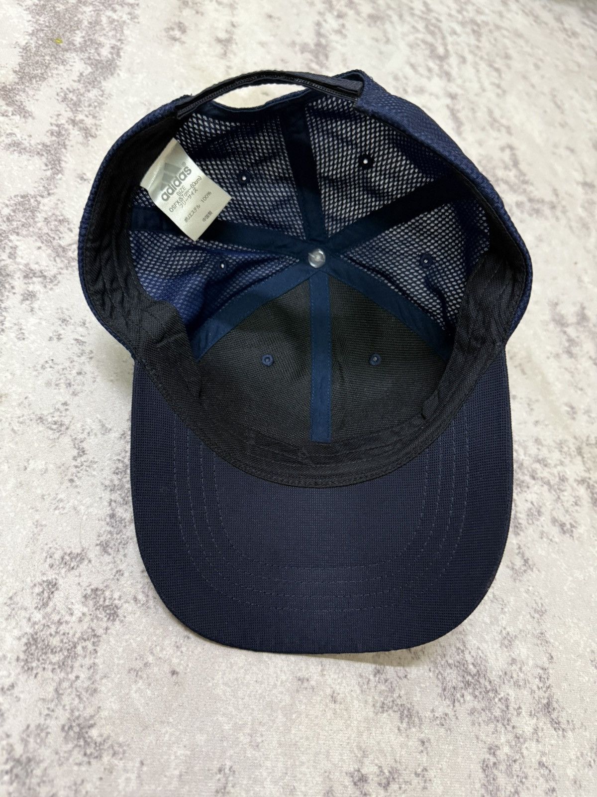 Adidas Adidas Dark Blue Adjustable Velcro Cap Size ONE SIZE - 8 Thumbnail