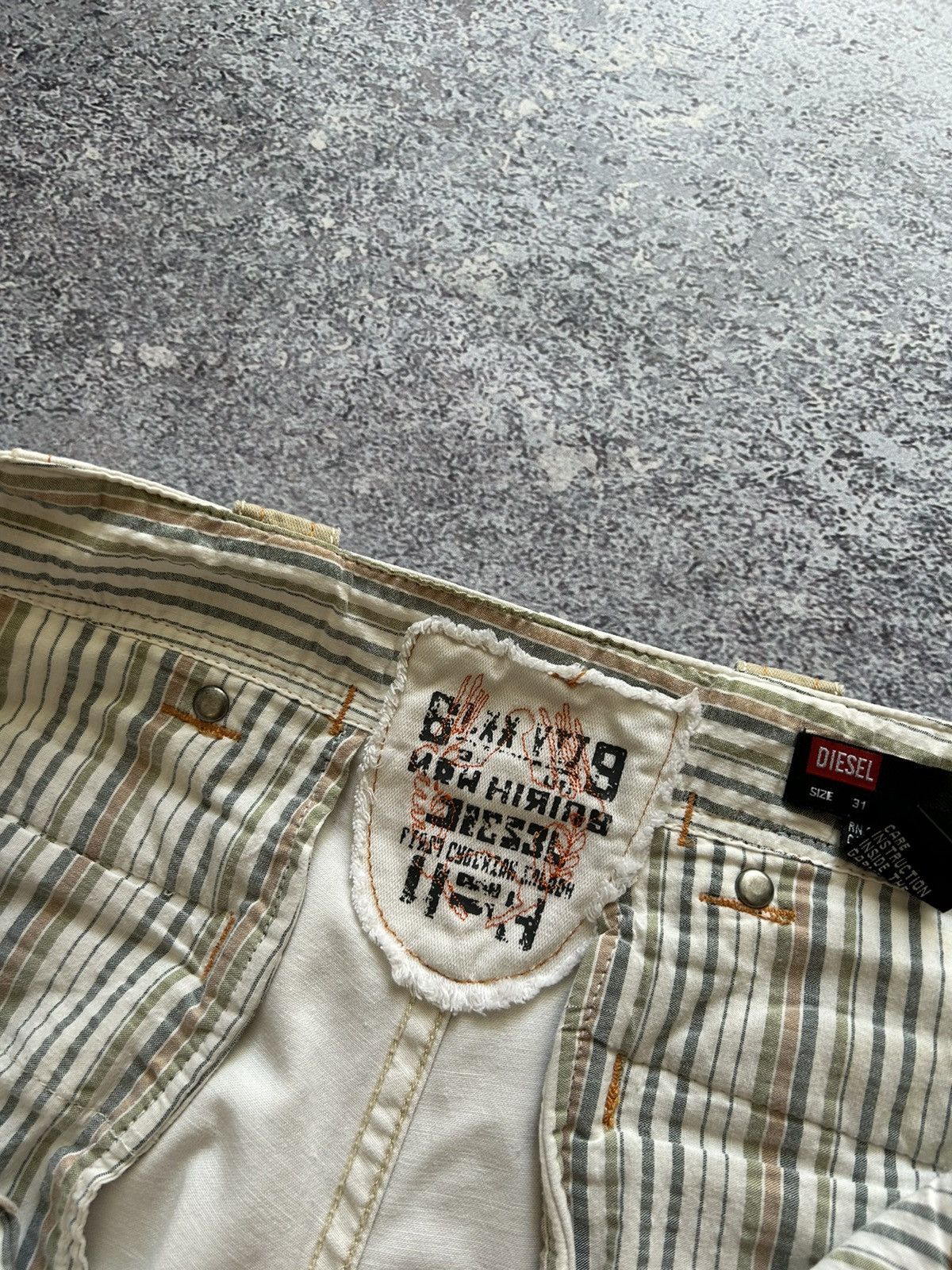 Diesel Vintage Diesel Pants White Japanese Y2K 00’s Rap Size US 31 - 12 Thumbnail