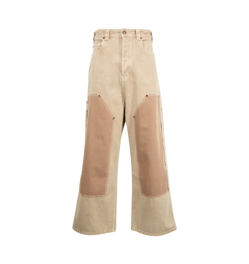 Balenciaga o1h1sh11225 Ripped Off Baggy Pant in Beige Size US 36 / EU 52 - 1 Thumbnail