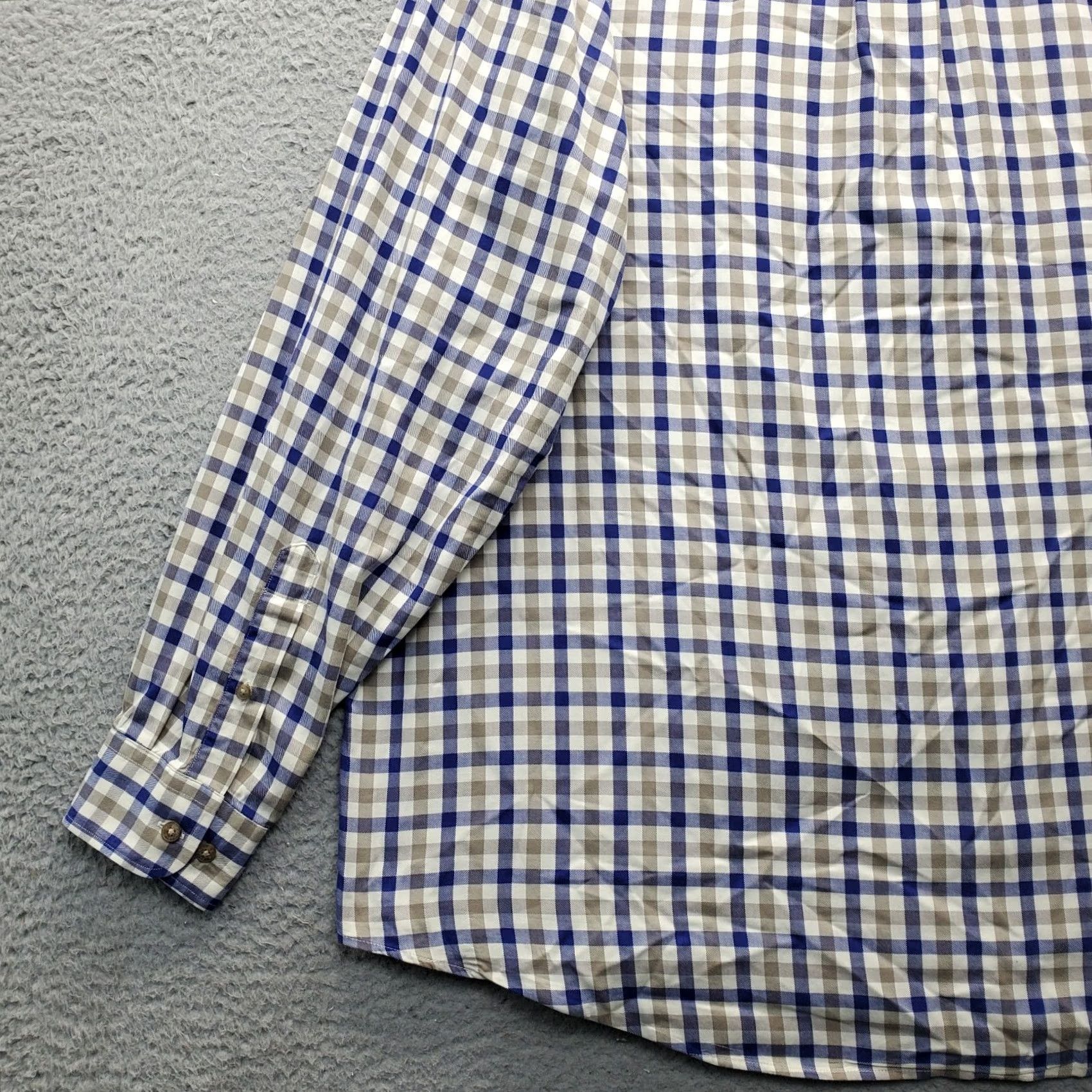 Faconnable Façonnable Shirt Men 2XL Multi Check Relaxed Button-Down Chest Pocket Collar Shirt Size US XXL / EU 58 / 5 - 7 Thumbnail