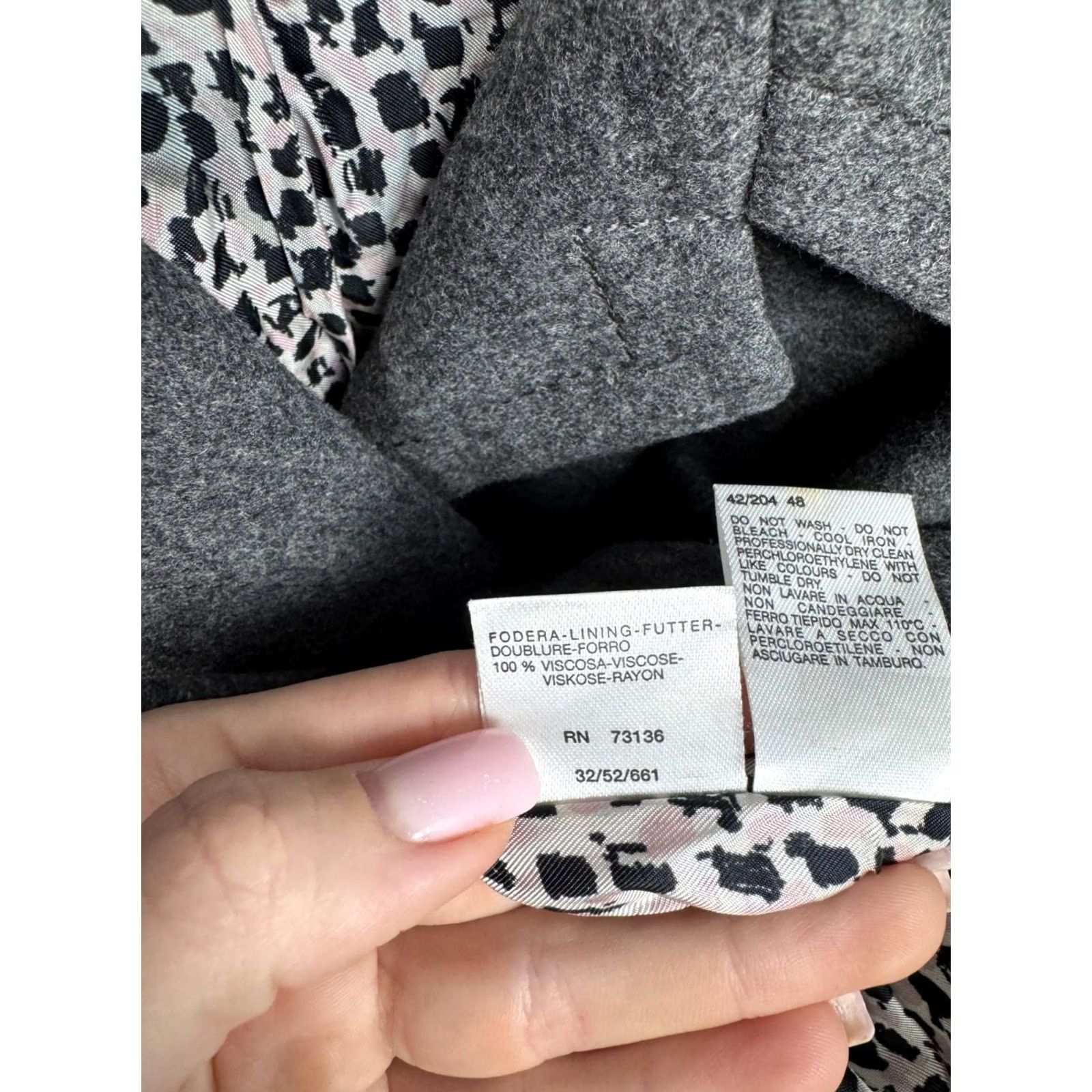 Max Mara Max Mara Womens Wool Blazer Jacket US 14 Gray Blazer Womens Size 14 Wool Jacket Size XL / US 12-14 / IT 48-50 - 5 Thumbnail