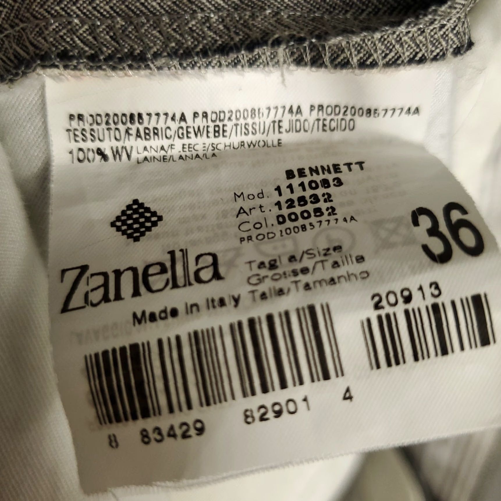 Zanella VINTAGE Zanella Dress Pants Mens 36 Wool Gray Classic Trousers Business Formal Workwear Italy Size US 36 / EU 52 - 5 Thumbnail