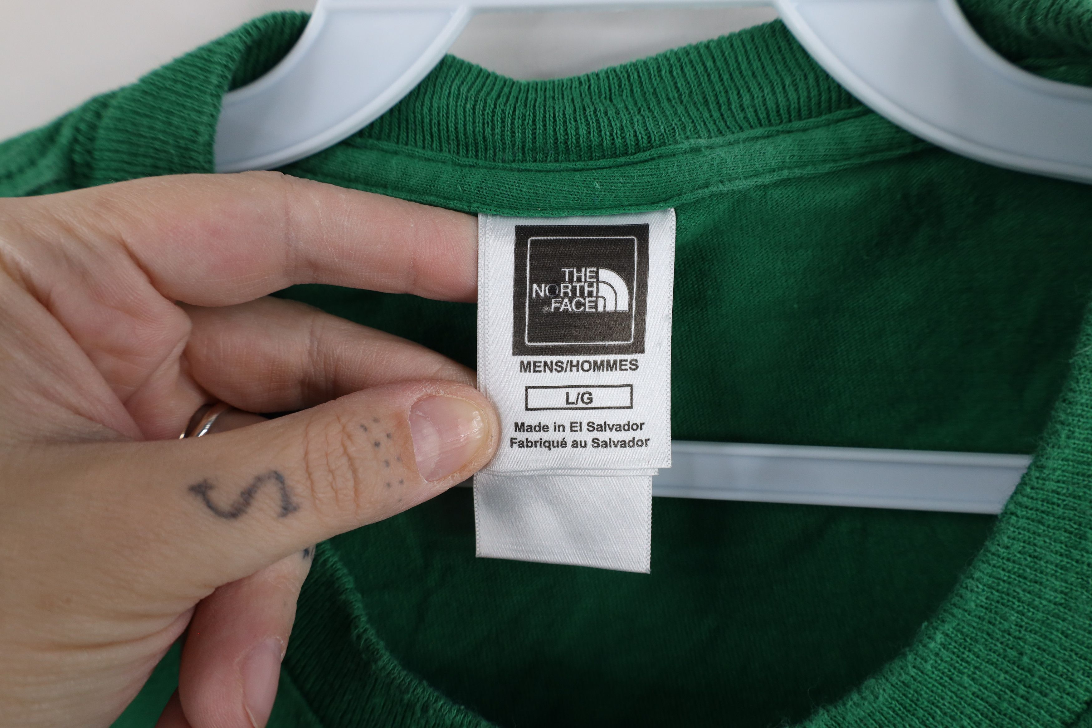 The North Face × Vintage Vintage The North Face Spell Out Short Sleeve T-Shirt Green Size US L / EU 52-54 / 3 - 5 Thumbnail