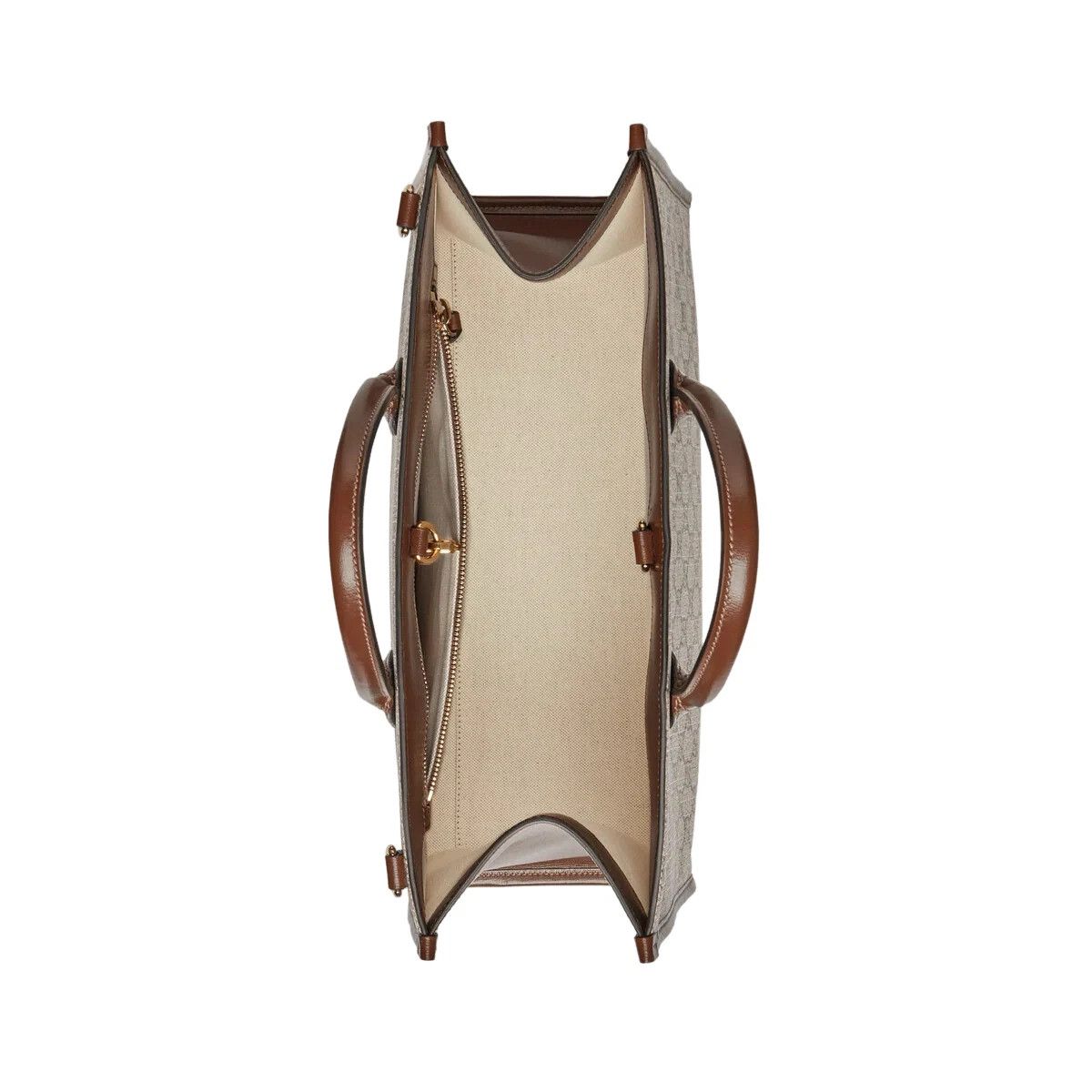Gucci GUCCI Interlocking G Beige/Ebony GG Canvas Tote N&A Size ONE SIZE - 5 Thumbnail