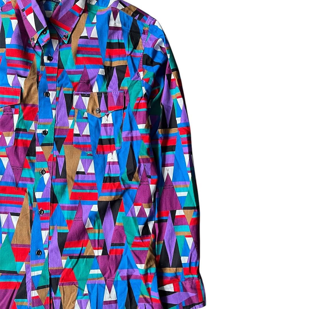 Wrangler Wrangler 80s Western Aztec Loud Vibrant Colorful Rodeo Vtg Size US XL / EU 56 / 4 - 6 Thumbnail