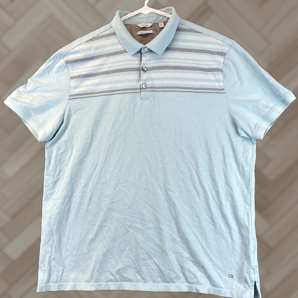 Calvin Klein VINTAGE Calvin Klein Polo Men Mint Green Size M 52-5 Regular Cotton Short Sleeve Collared Shirt Size US M / EU 48-50 / 2 - 1 Thumbnail