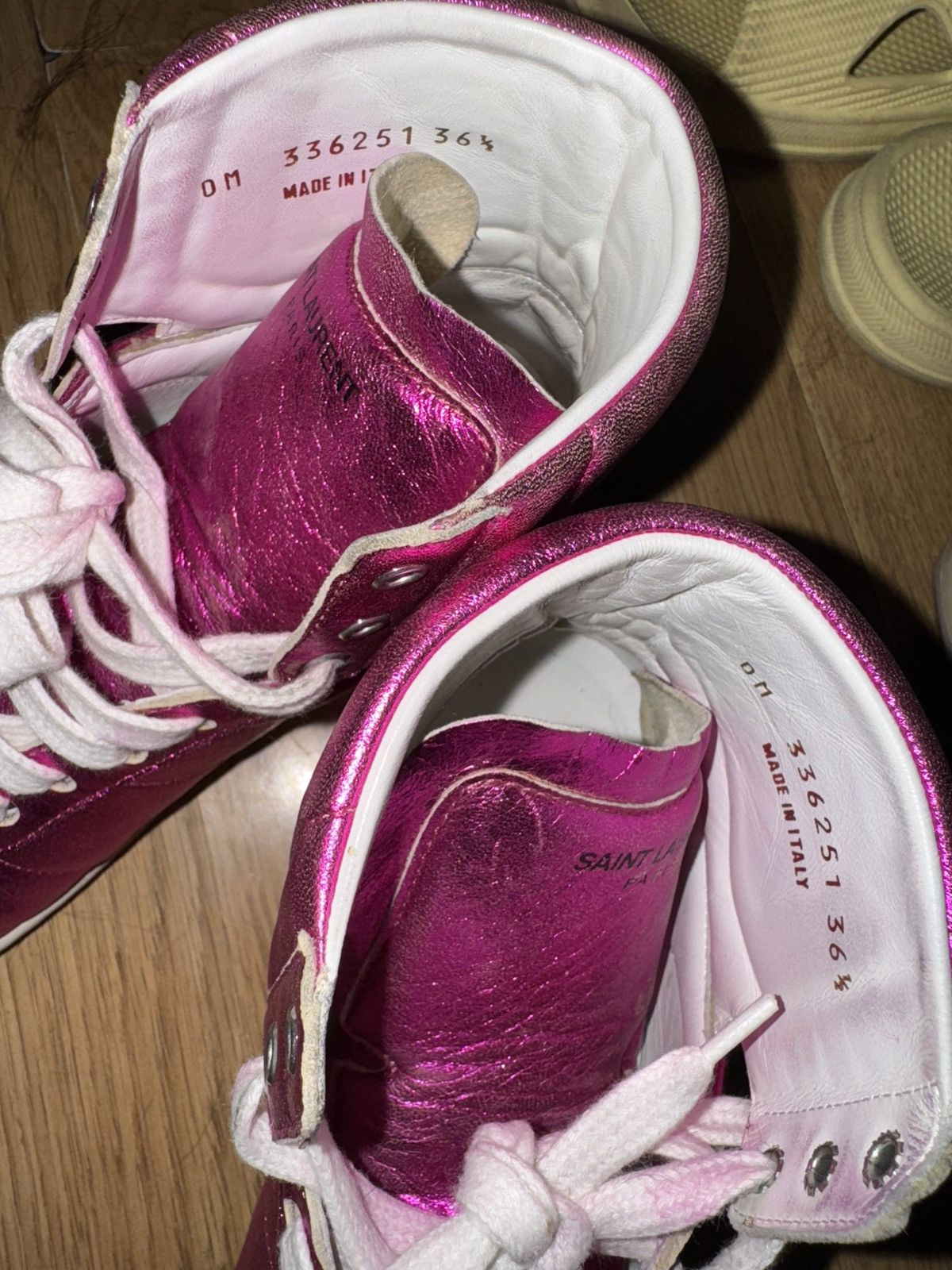 Saint Laurent Paris Saint Laurent paris SL-01 pink hi-top Size US 6.5 / IT 36.5 - 9 Thumbnail