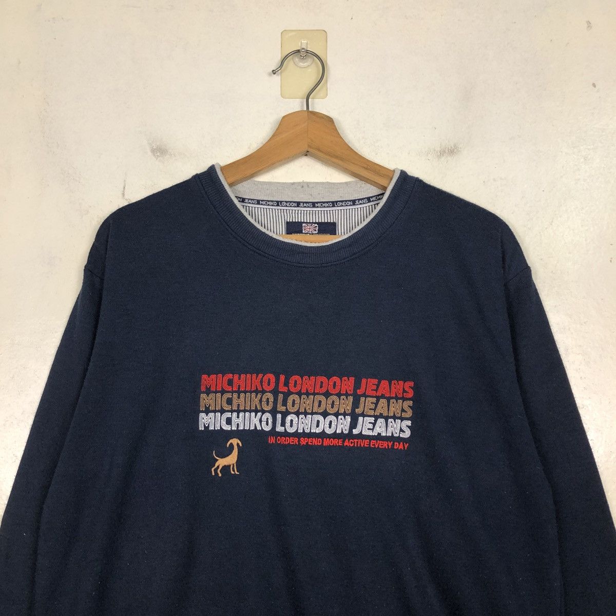 Michiko Koshino London 📌Vintage Sweatshirt Michiko London Jeans Big Logo Size US L / EU 52-54 / 3 - 5 Thumbnail