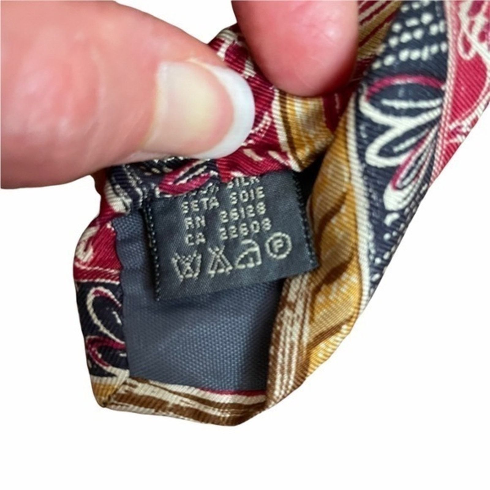 Vintage Vintage Echo Illustrated Stripe Silk Tie Size ONE SIZE - 6 Thumbnail