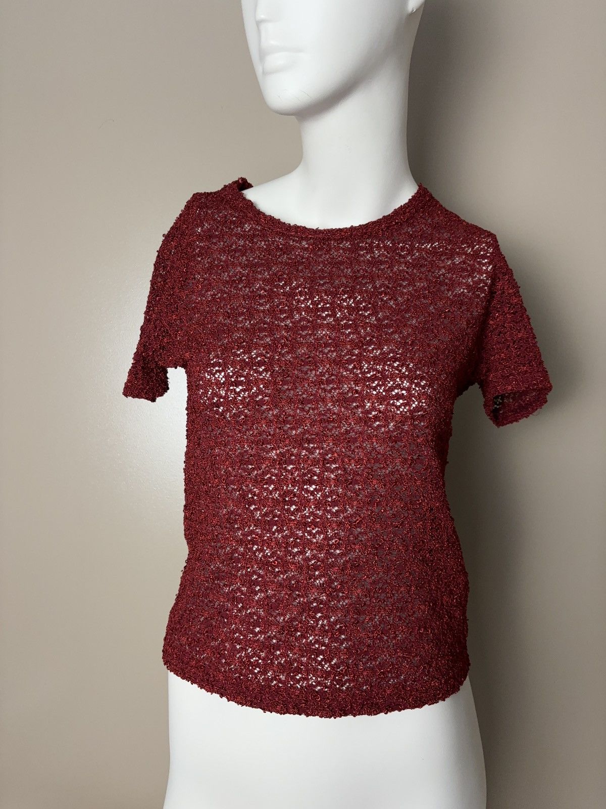 Japanese Brand × Vintage French glamour vintage mesh tee t-shirt Size M / US 6-8 / IT 42-44 - 3 Thumbnail