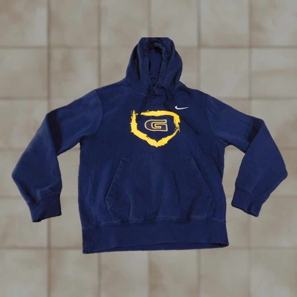 Nike Nike Hoodie Mens Small Navy Blue G Logo Pullover Sweatshirt S Sweatshirt Nike Sportswear Hooded Pockets Logo Warm All Seasons Sports Mens Size US S / EU 44-46 / 1 - 1 Thumbnail