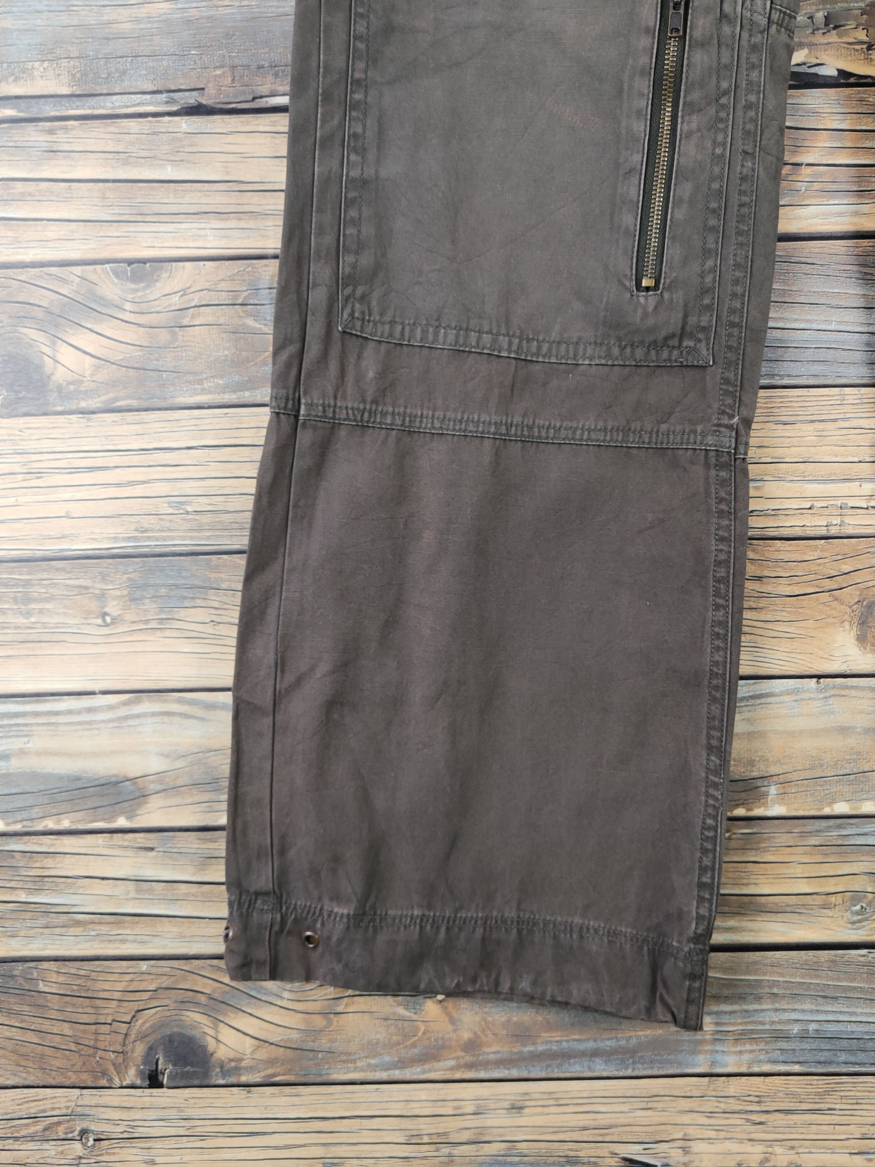 Japanese Brand DLL TBJ Jeans Brown Multipocket Tactical Cargo Pants #242 Size US 26 / EU 42 - 4 Thumbnail