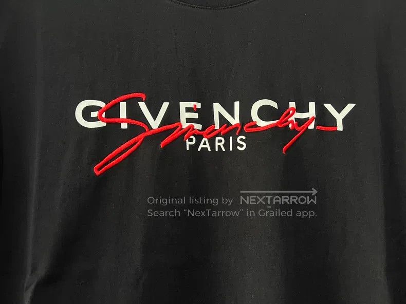 Givenchy Givenchy White Printed Red Embroidered Logo Short Sleeve ( Size US M / EU 48-50 / 2 - 2 Thumbnail