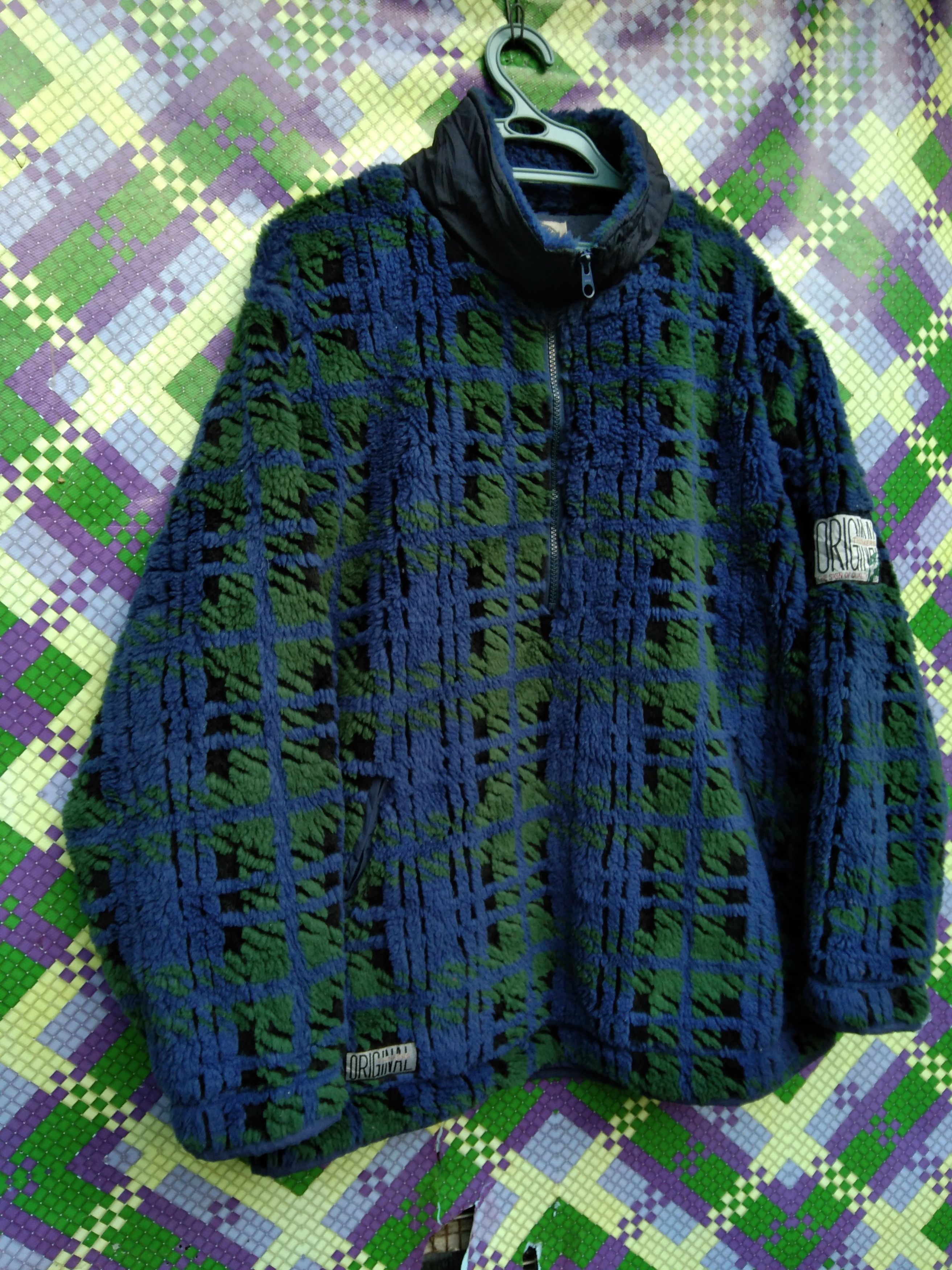 Japanese Brand ORIGINAL THINKER HAIF-ZIP FLEECE JACKET Size US L / EU 52-54 / 3 - 4 Thumbnail