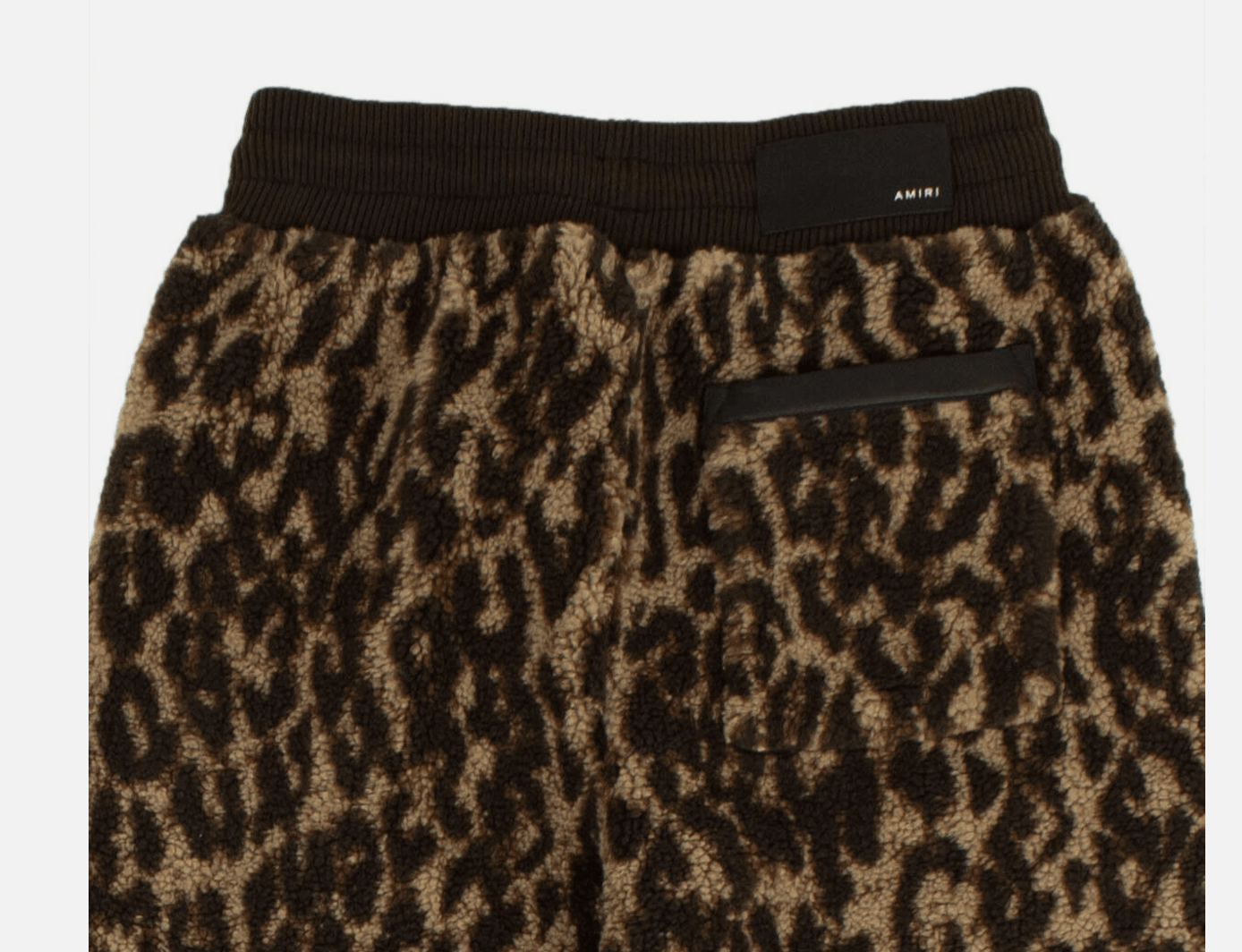 Amiri Amiri Brown Leopard Print Fleece Sherpa Pants Size US 32 / EU 48 - 4 Thumbnail