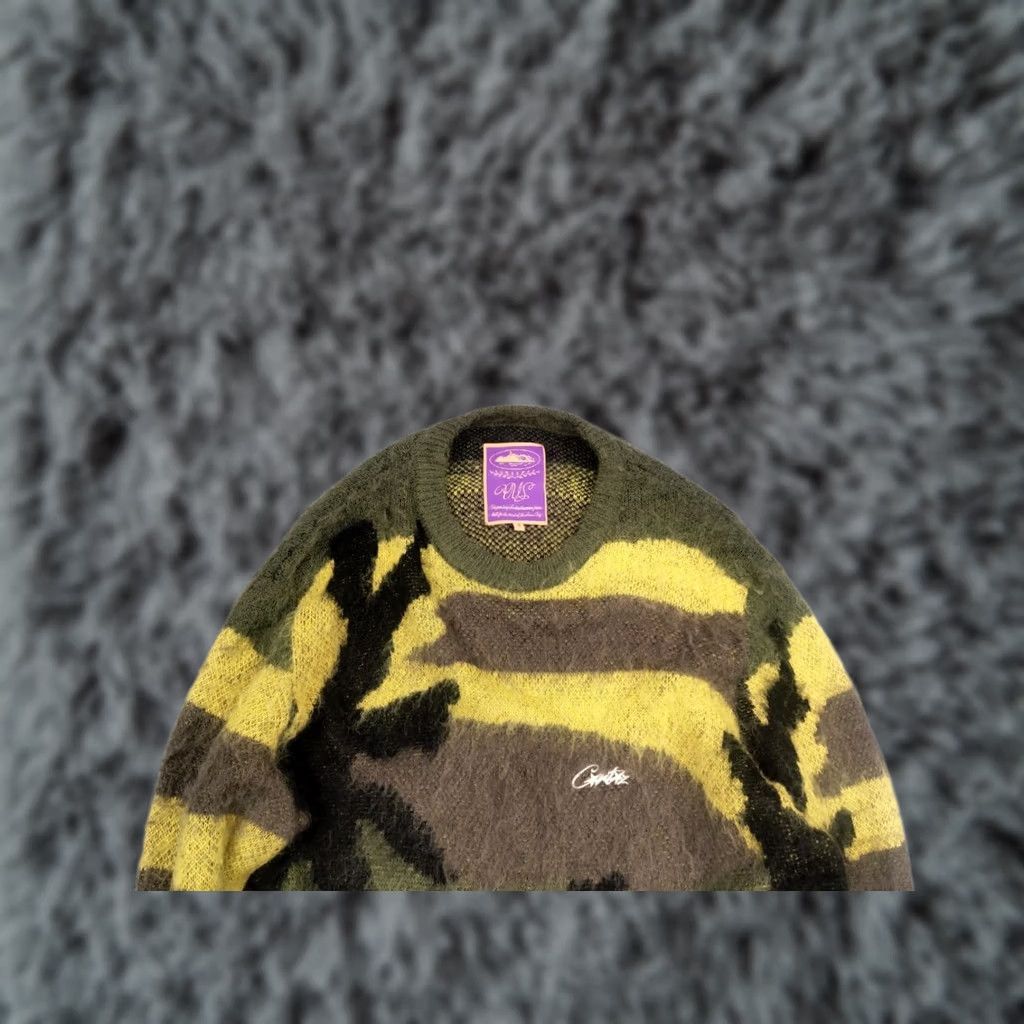 Corteiz Corteiz Mohair Blend Knit Sweater Gutta Green Camo Oversized Size US S / EU 44-46 / 1 - 1 Thumbnail