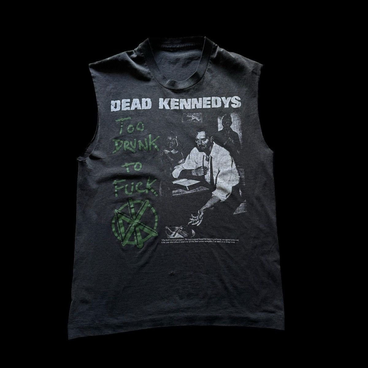 image of Band Tees x Rock T Shirt Vintage 80's Dead Kennedys - Too Drunk To Fuck in Black, Men's (Size Mediu