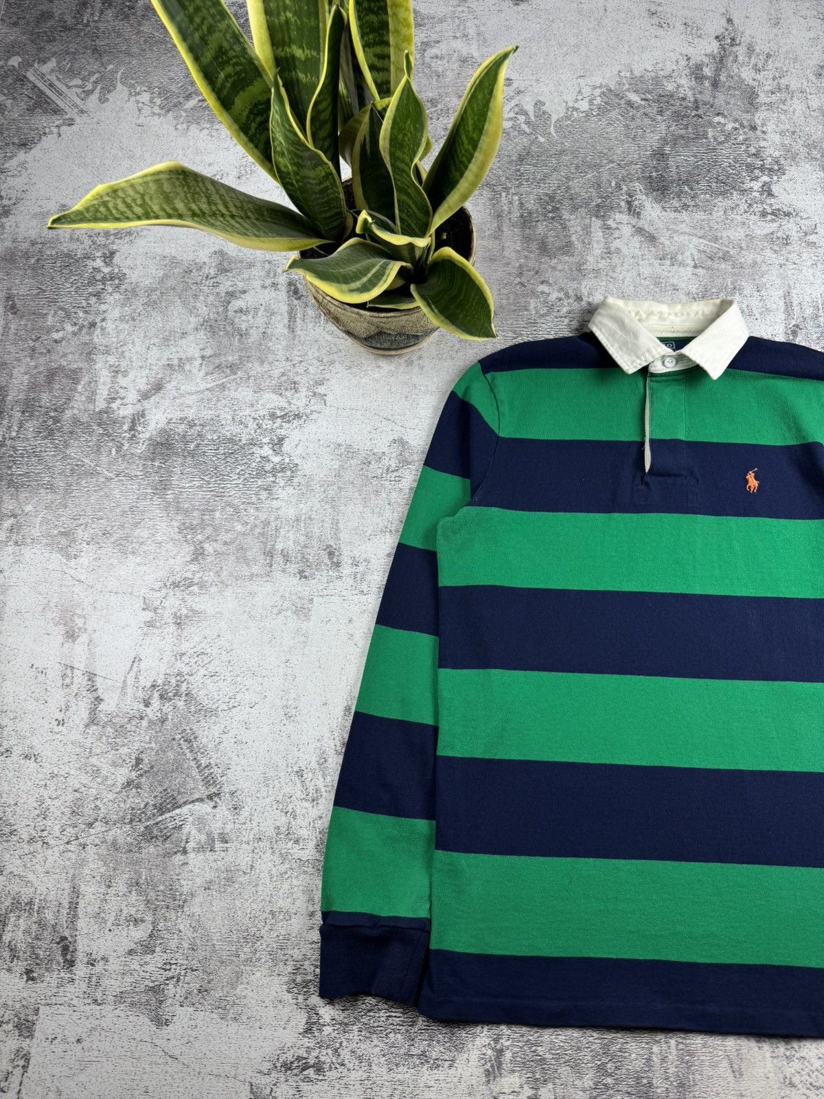 Polo Ralph Lauren Vintage 90S Polo Ralph Lauren Striped Green Retro OldMoney Pullover Longsleeve Size US S / EU 44-46 / 1 - 2 Thumbnail