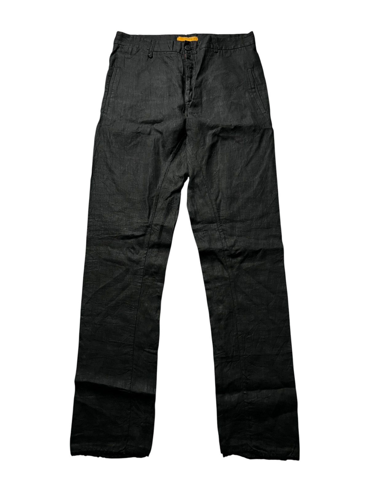 Layer-0 Layer-0 Five Pocket Black Linen Trousers Pants Size US 32 / EU 48 - 1 Thumbnail