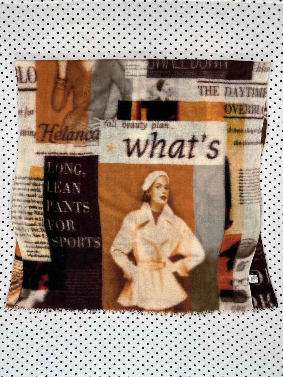 Japanese Brand 23KU Editorial Collage Graphic Scarf JPG Inspired Aesthetic Size ONE SIZE - 4 Thumbnail