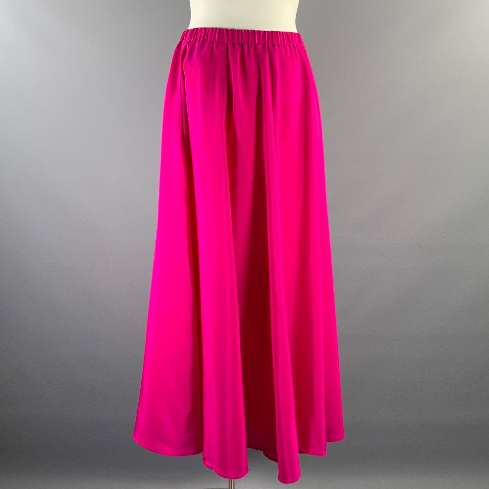 Neiman Marcus NEIMAN MARCUS Size L Pink Silk Maxi Skirt Size 32" / US 10 / IT 46 - 2 Thumbnail