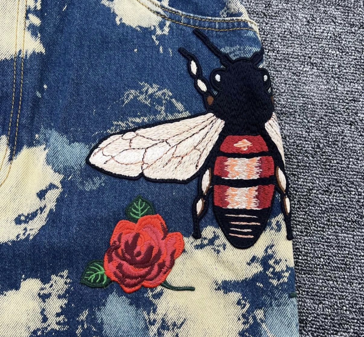 Gucci Gucci/Gucci/Bee Embroidered Tie-Dye Mini Skirt K12 Size M / US 6-8 / IT 42-44 - 4 Thumbnail