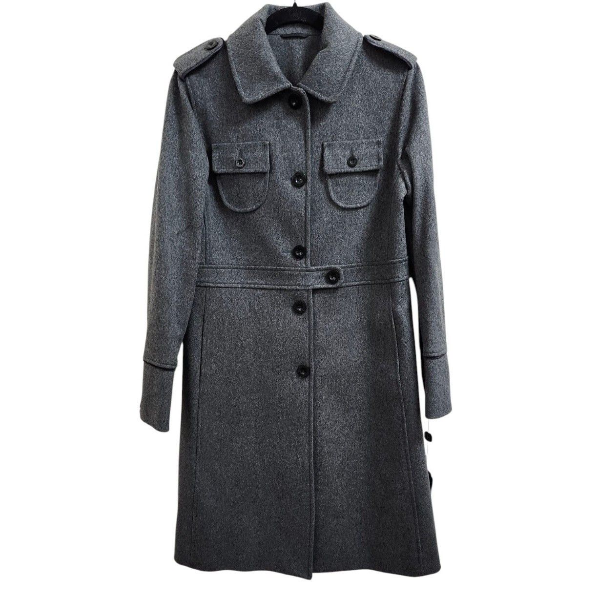 Kenneth Cole Women's Coat Kenneth Cole Wool Gray Coat Size M / US 6-8 / IT 42-44 - 3 Thumbnail