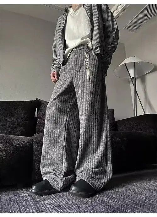 Jean Corduroy Stripe Loose Wide Leg Flare Pants Size US 30 / EU 46 - 5 Thumbnail
