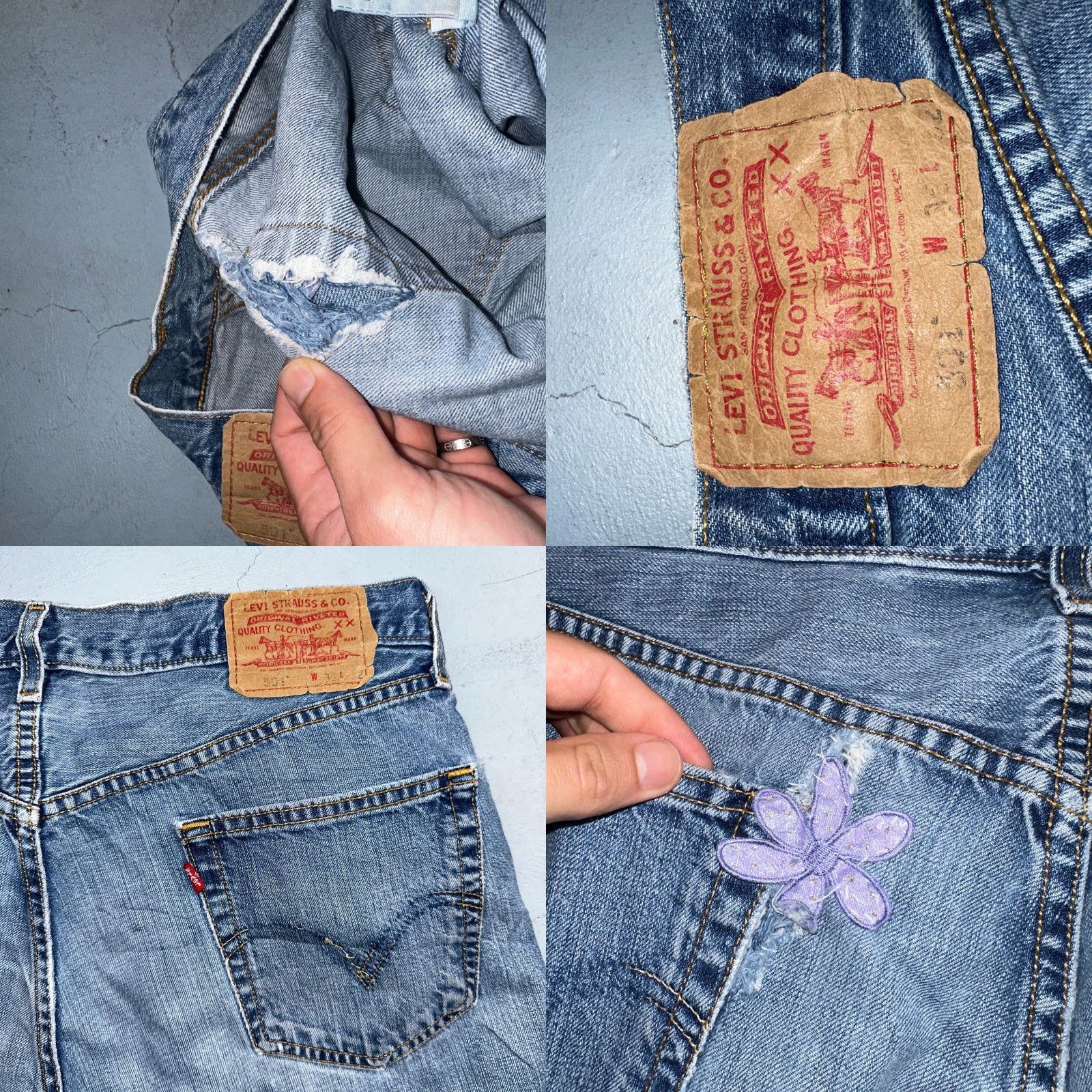 Levi's VINTAGE Levi's 501 Jeans Straight Denim Blue Light Wash 36x32 90s XX Regular Mens Size US 36 / EU 52 - 10 Thumbnail