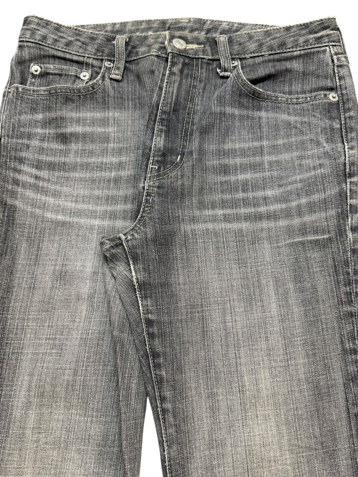 Uniqlo Vintage Japanese Uniqlo Faded Wash Whiskers Wide Leg Flare Size US 28 / EU 44 - 4 Thumbnail
