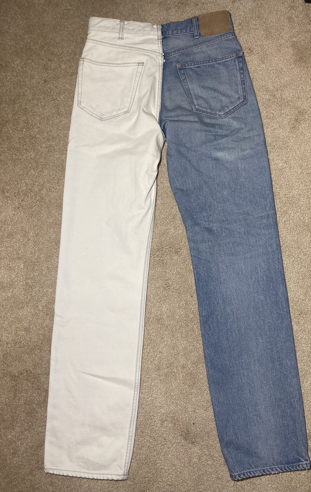 Celine × Hedi Slimane SS21 Celine The Dancing Kid Split Bleach Blue Jeans 2021 RE Size US 28 / EU 44 - 9 Thumbnail