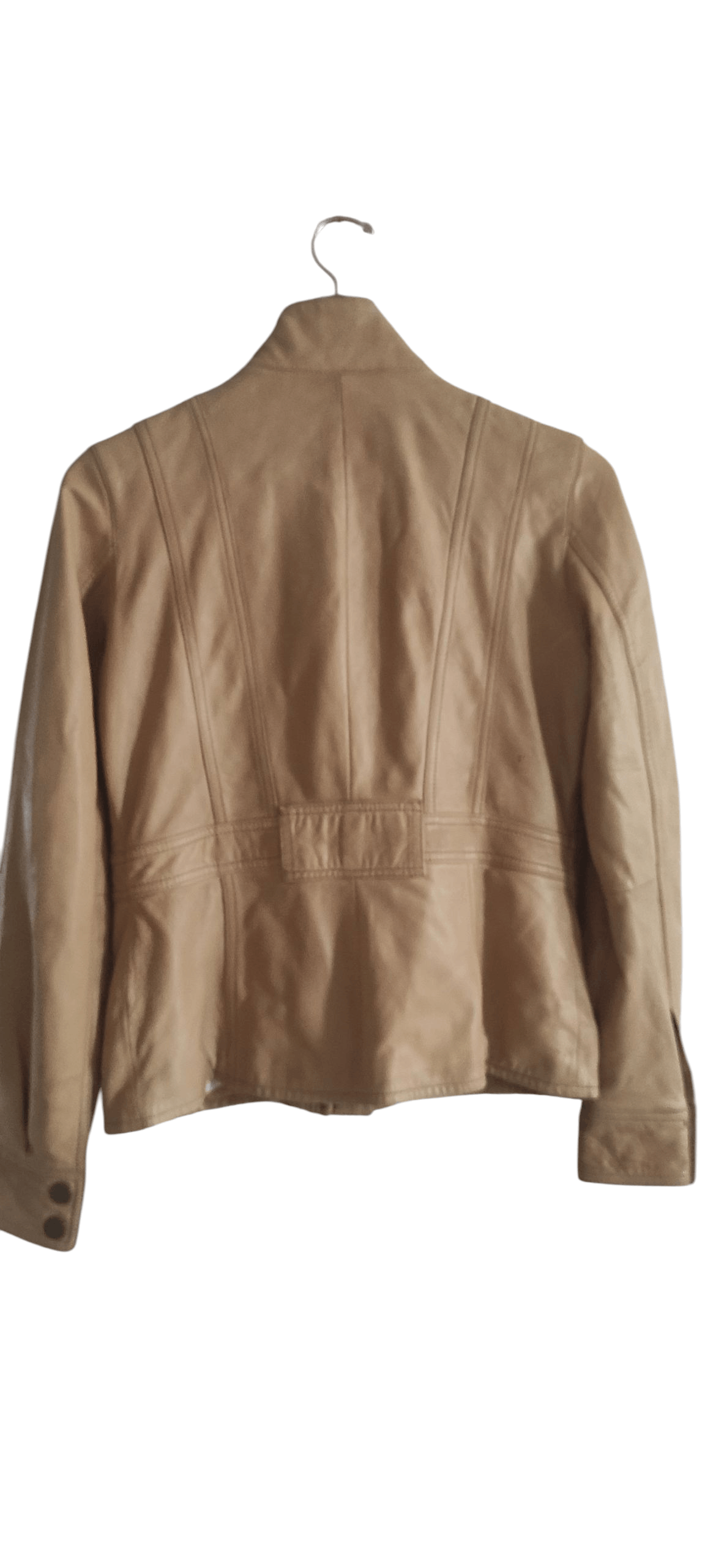 Massimo Dutti Massimo Dutti Sheepskin Soft Leather Tan Moto Jacket Size S / US 4 / IT 40 - 2 Thumbnail