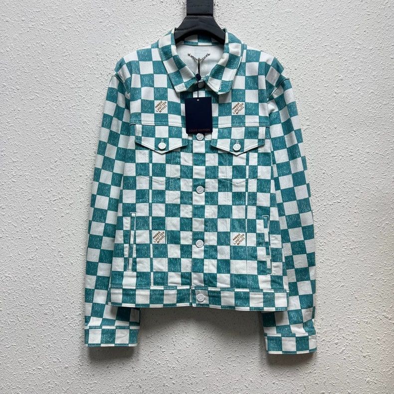 Louis Vuitton Louis Vuitton Checkerboard Tiffany Denim Jacket Size US L / EU 52-54 / 3 - 1 Thumbnail