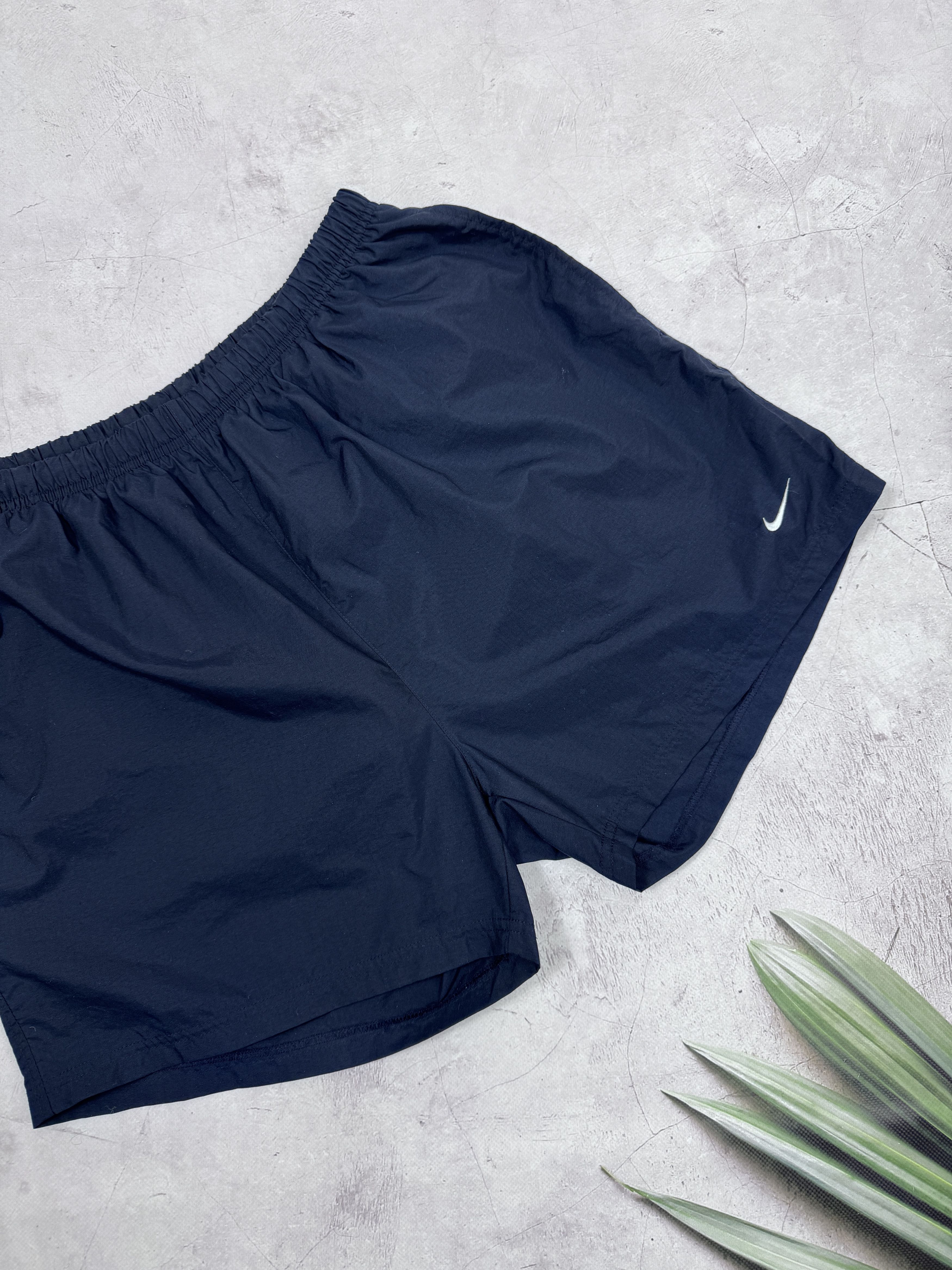 Nike × Vintage Vintage Nike Shorts Swoosh Logo Dark Blue Size US 38 / EU 54 - 4 Thumbnail