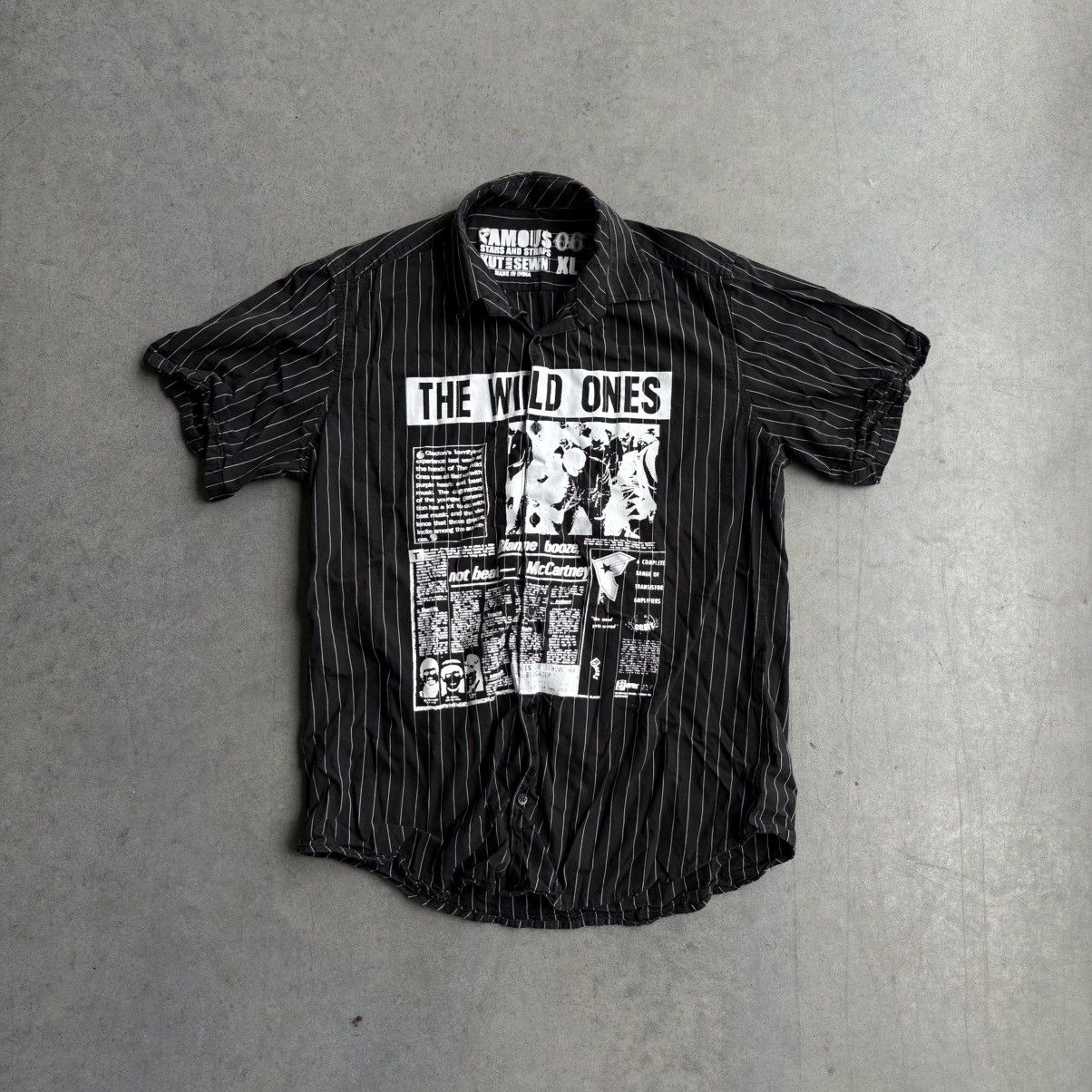 Famous Stars And Straps Vintage Y2K Famous Stars and Straps Black and White Polo XL Size US XL / EU 56 / 4 - 1 Thumbnail