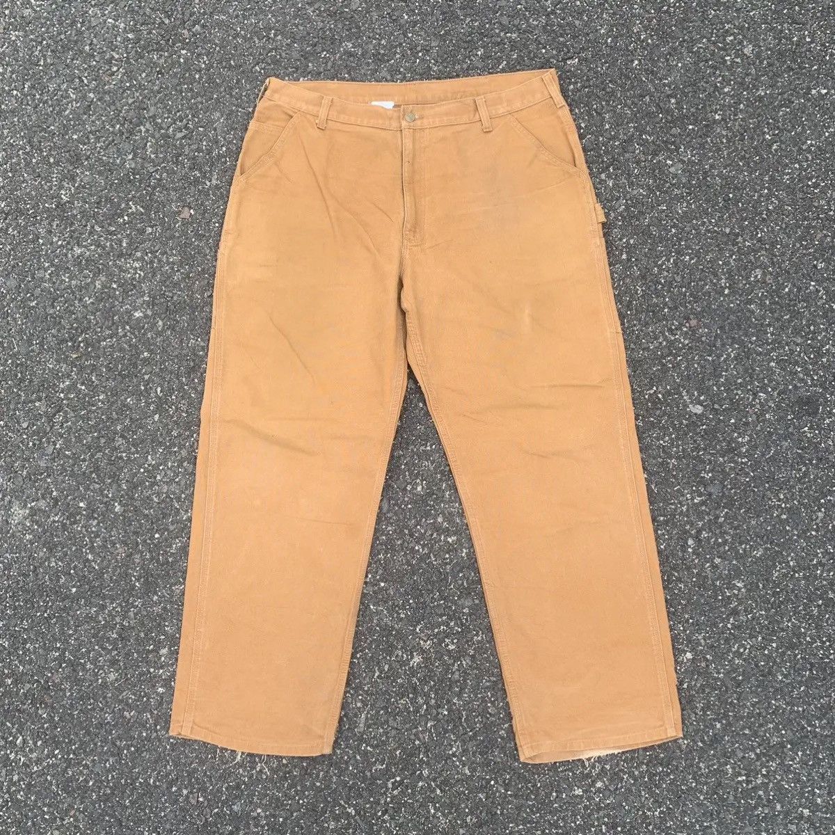 Carhartt CARHARTT TROUSERS DUCK CANVAS WORK WEAR CARPENTER PANTS Size US 39 - 1 Thumbnail