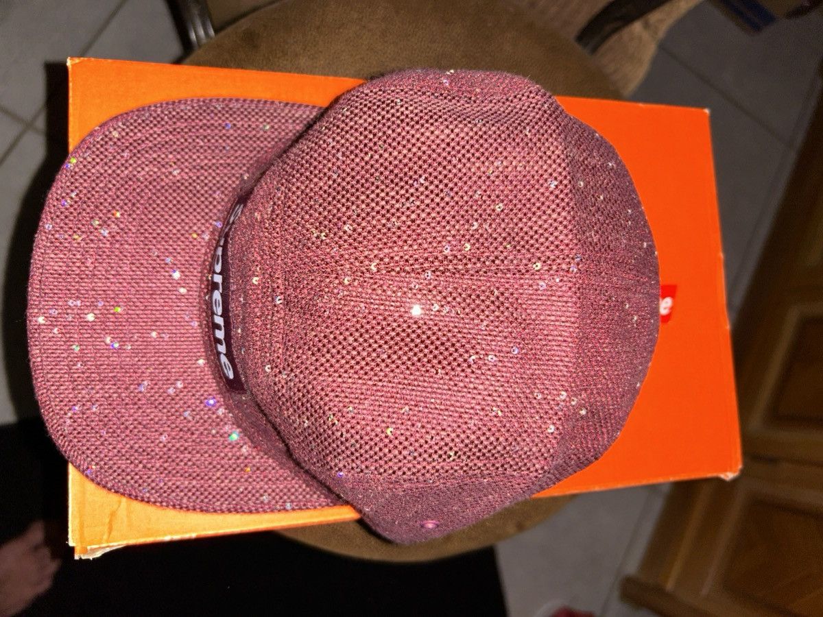 Supreme Supreme Sequins Camp Cap Burgundy FW16 NEW WITH TAGS Size ONE SIZE - 2 Thumbnail