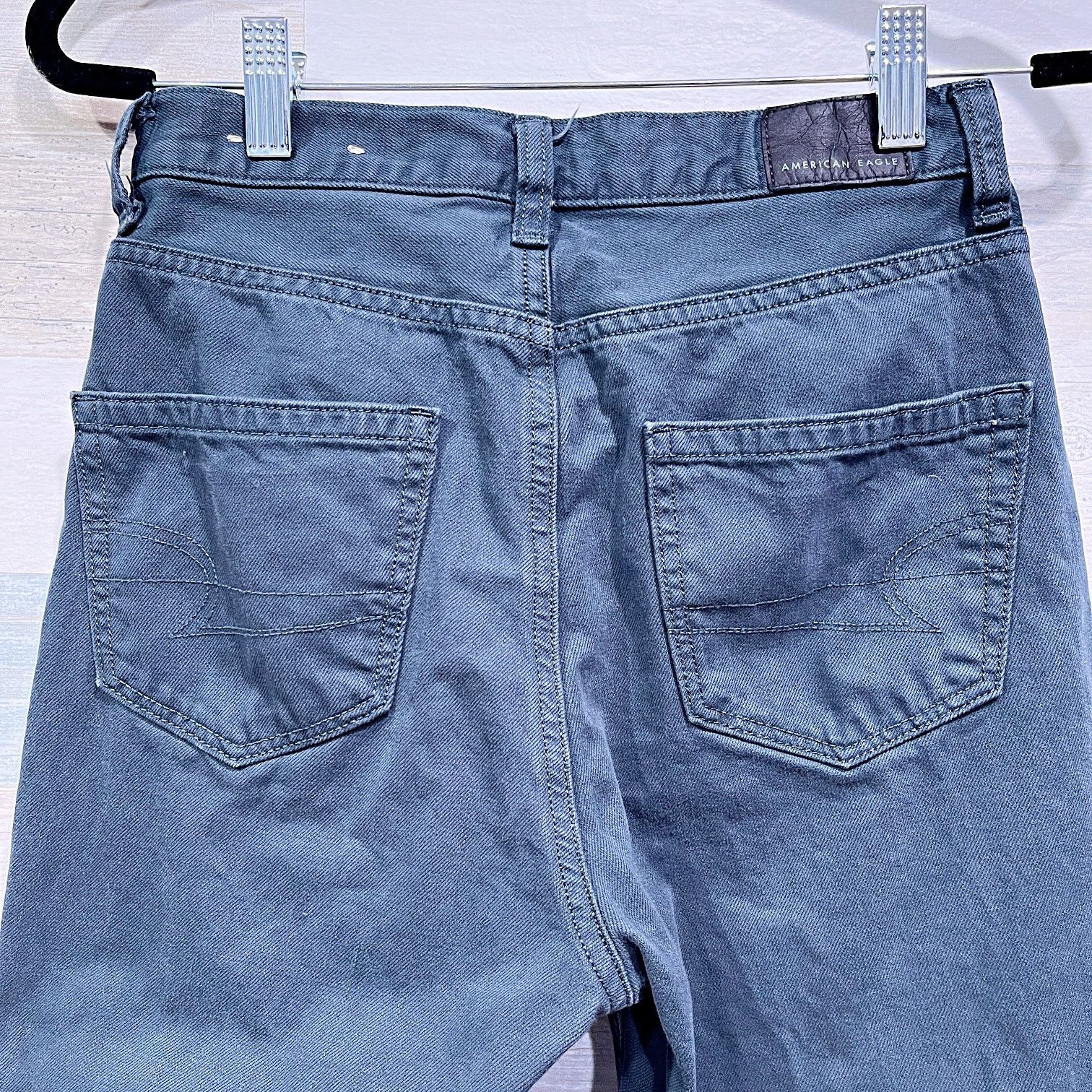 American Eagle Outfitters AMERICAN EAGLE Mom Jeans Slate Blue High Rise Womens 00R Size 24" / US 00 / IT 34 - 4 Thumbnail