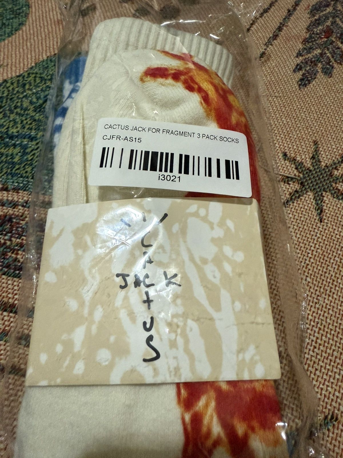 Fragment Design × Travis Scott CACTUS JACK FOR FRAGMENT 3 PACK SOCKS Size ONE SIZE - 3 Thumbnail