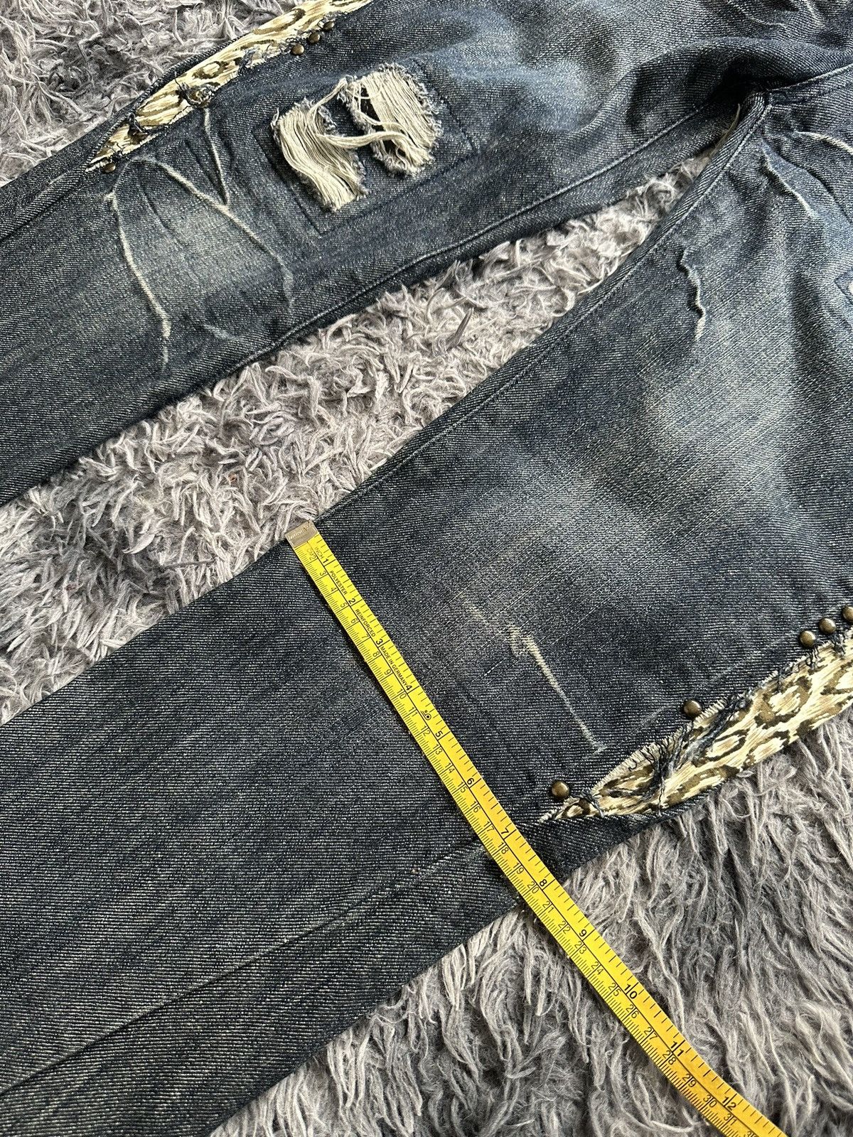 BERNINGS SHO 00's Berning Sho Black Label snake skin flared denim Size US 35 - 18 Thumbnail