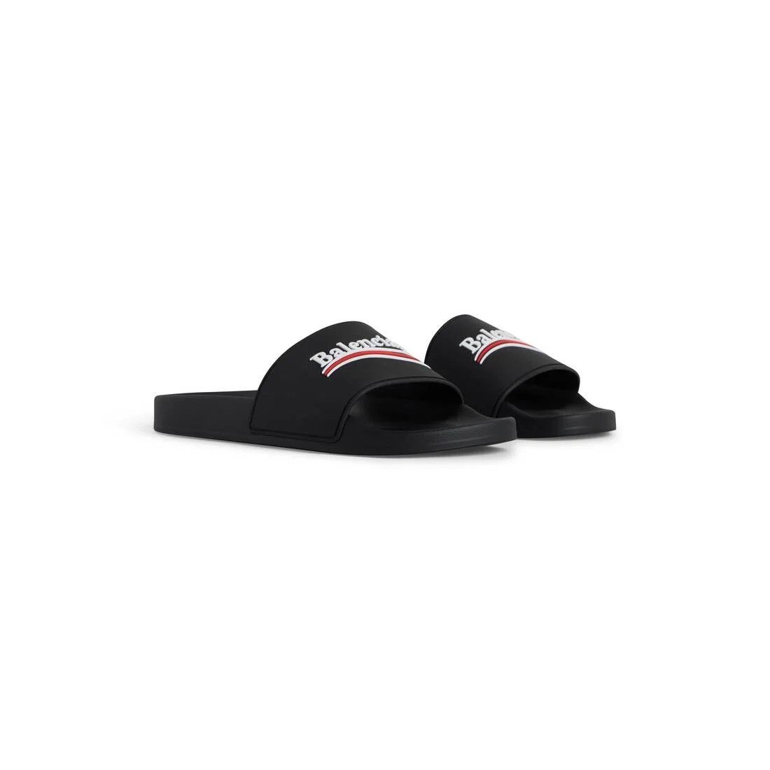 Balenciaga o1tr1nto0126 Pool Slide Sandals in Black Size US 8 / IT 38 - 2 Thumbnail