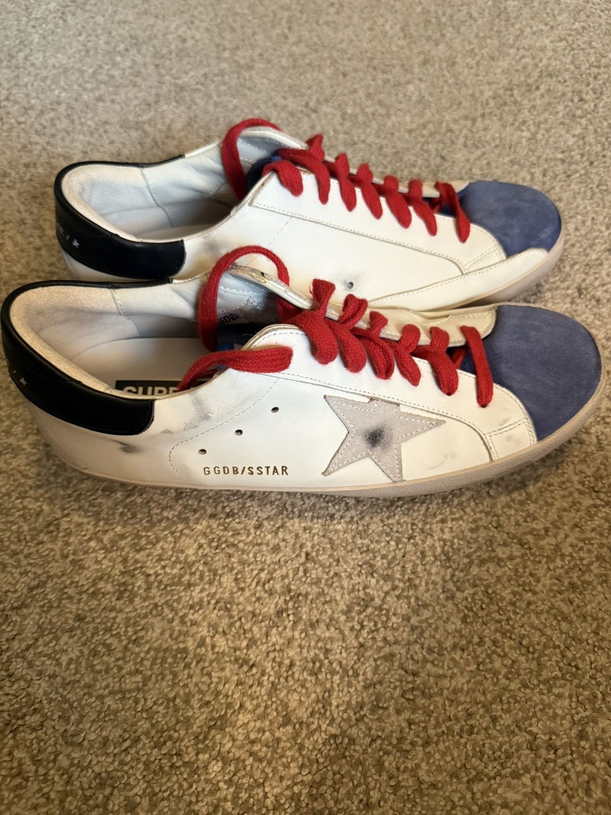 Golden Goose Golden Goose Superstar ‘white blue red’ Size US 10.5 / EU 43-44 - 3 Thumbnail