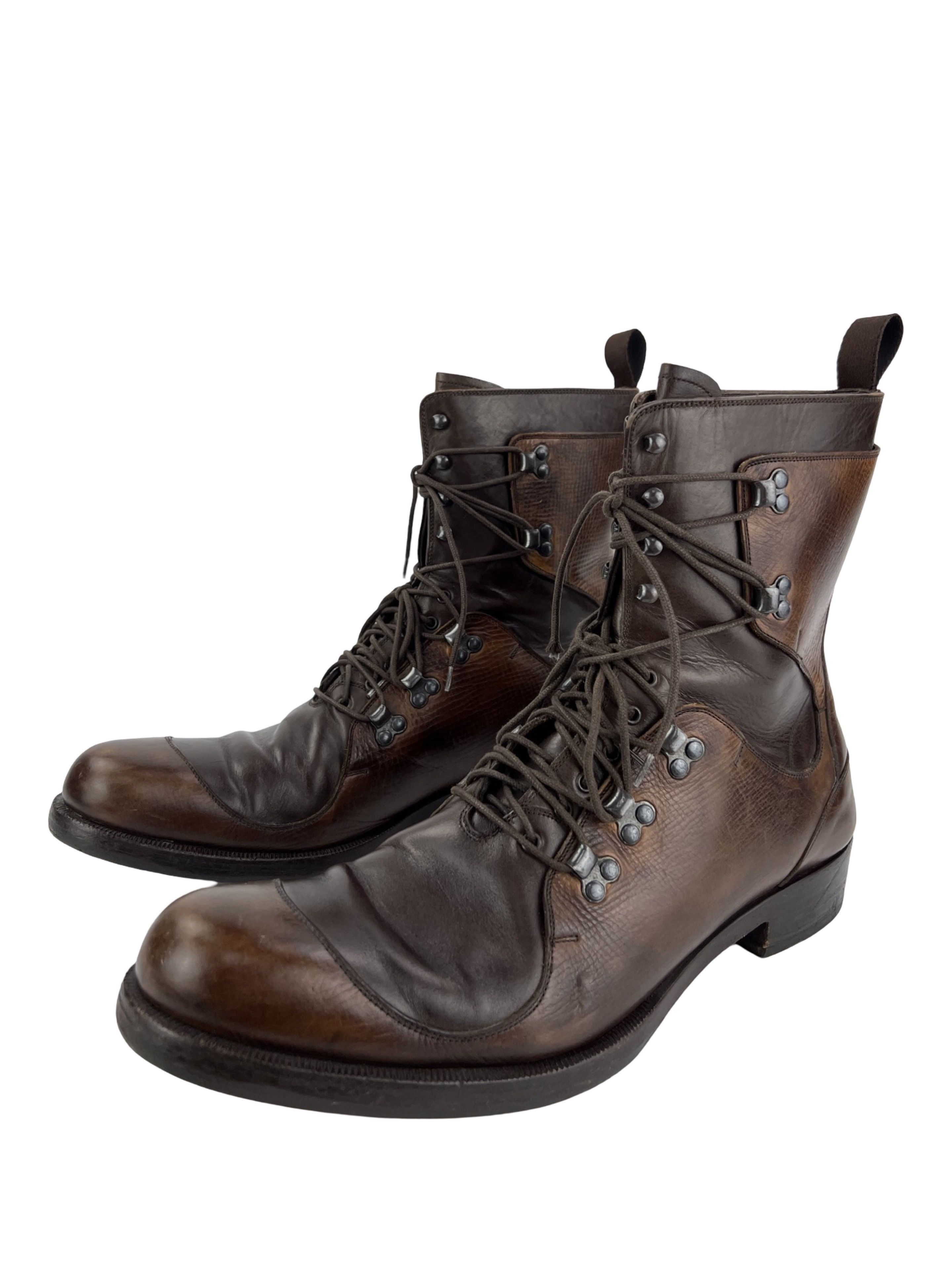 Fendi × Vintage Rare Fendi Combat Cowboy Style Brown High Boots Size US 11.5 / EU 44-45 - 1 Thumbnail