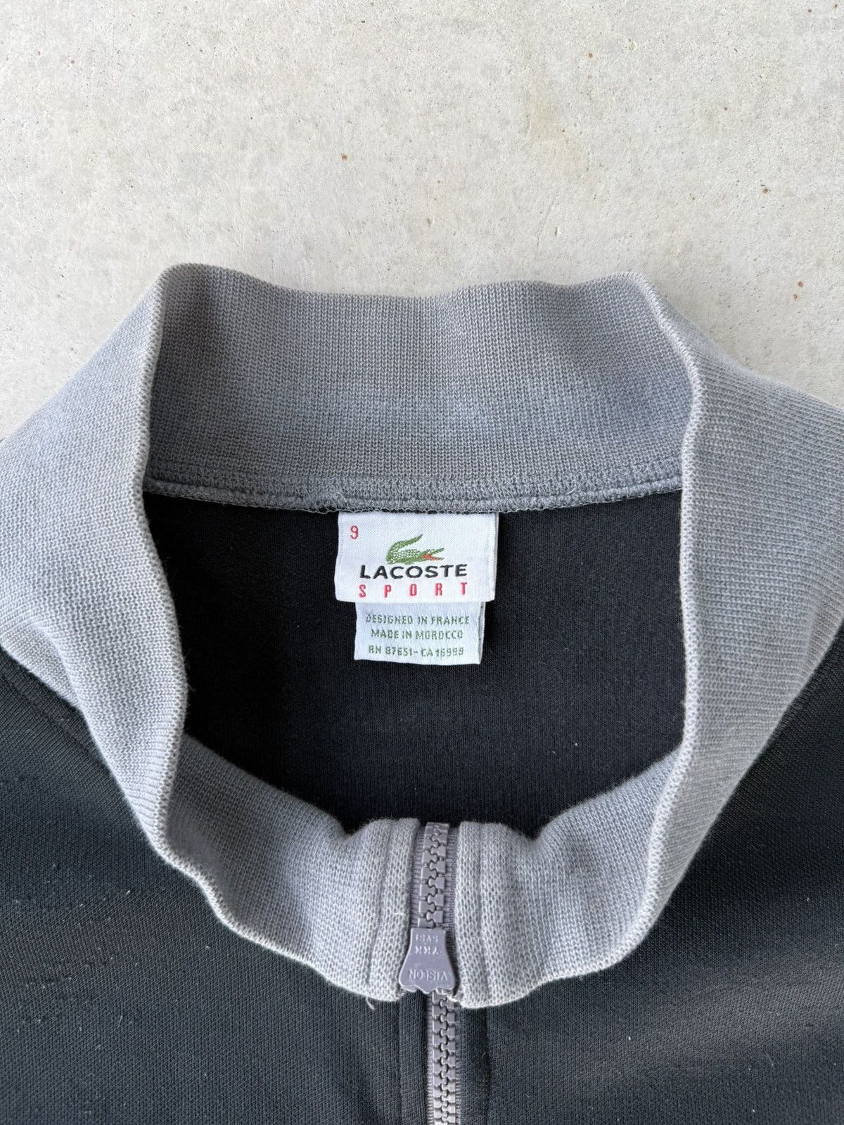 Lacoste Vintage 2000s Black Lacoste Zip Up Track Jacket Size US XL / EU 56 / 4 - 4 Thumbnail