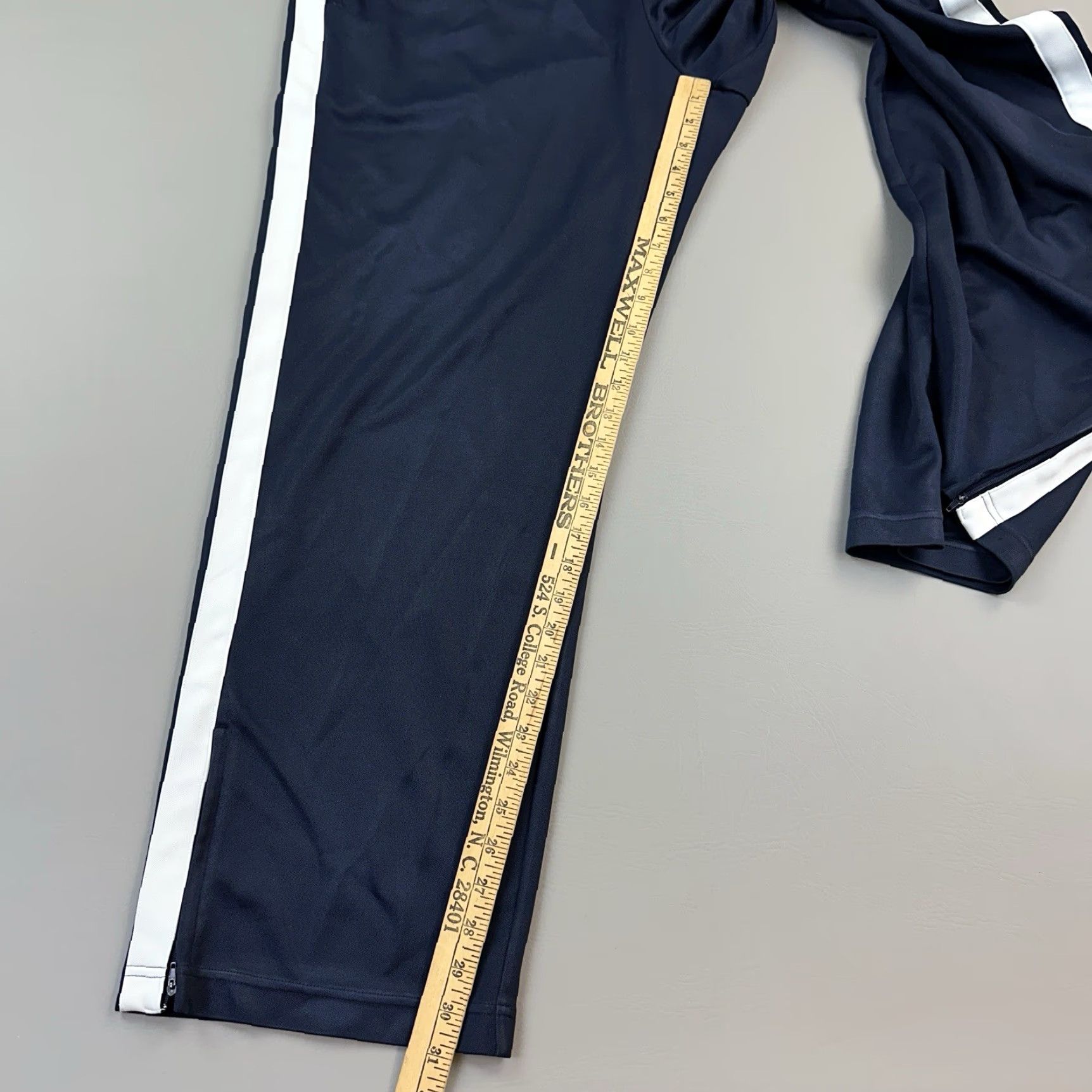 Starter VINTAGE Starter Track Pants Mens XL Navy White Baggy Relaxed Ankle Zip Y2K Size US 36 / EU 52 - 3 Thumbnail