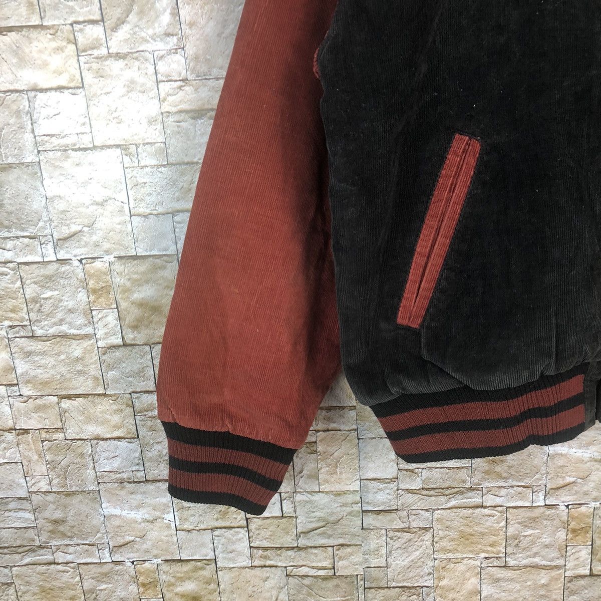 Japanese Brand DL Letter Red 4 Black/Maroon Bomber varsity Jacket #A4 Size US L / EU 52-54 / 3 - 7 Thumbnail