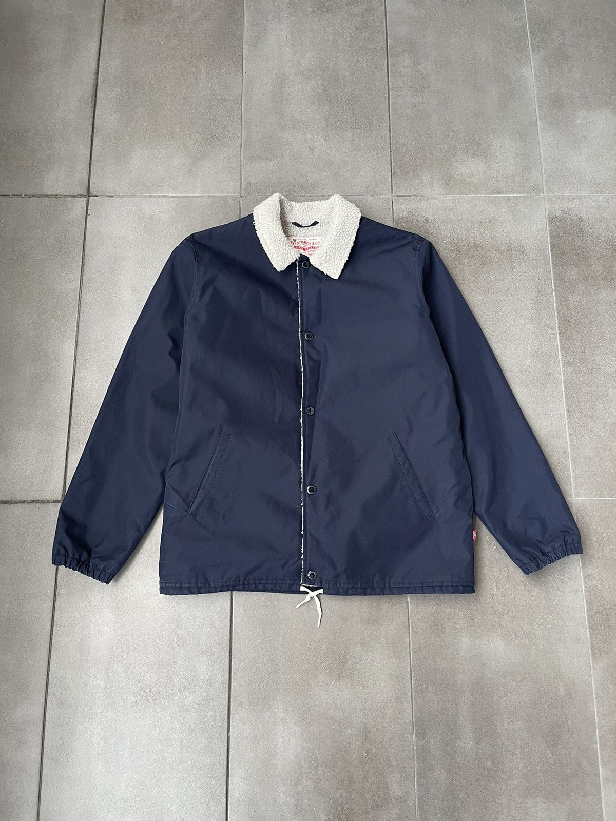 Levi's Levi's Sherpa Navy Nylon Jacket Size US M / EU 48-50 / 2 - 6 Thumbnail