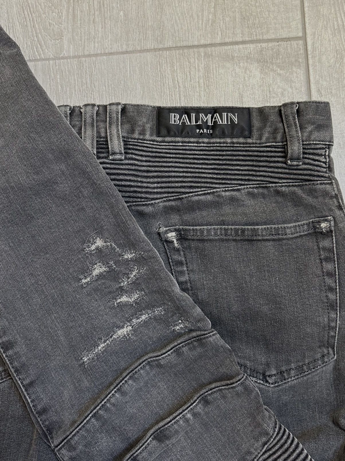 Balmain Balmain S5HT551C710V Biker Jeans – Made in Japan Size US 29 - 4 Thumbnail