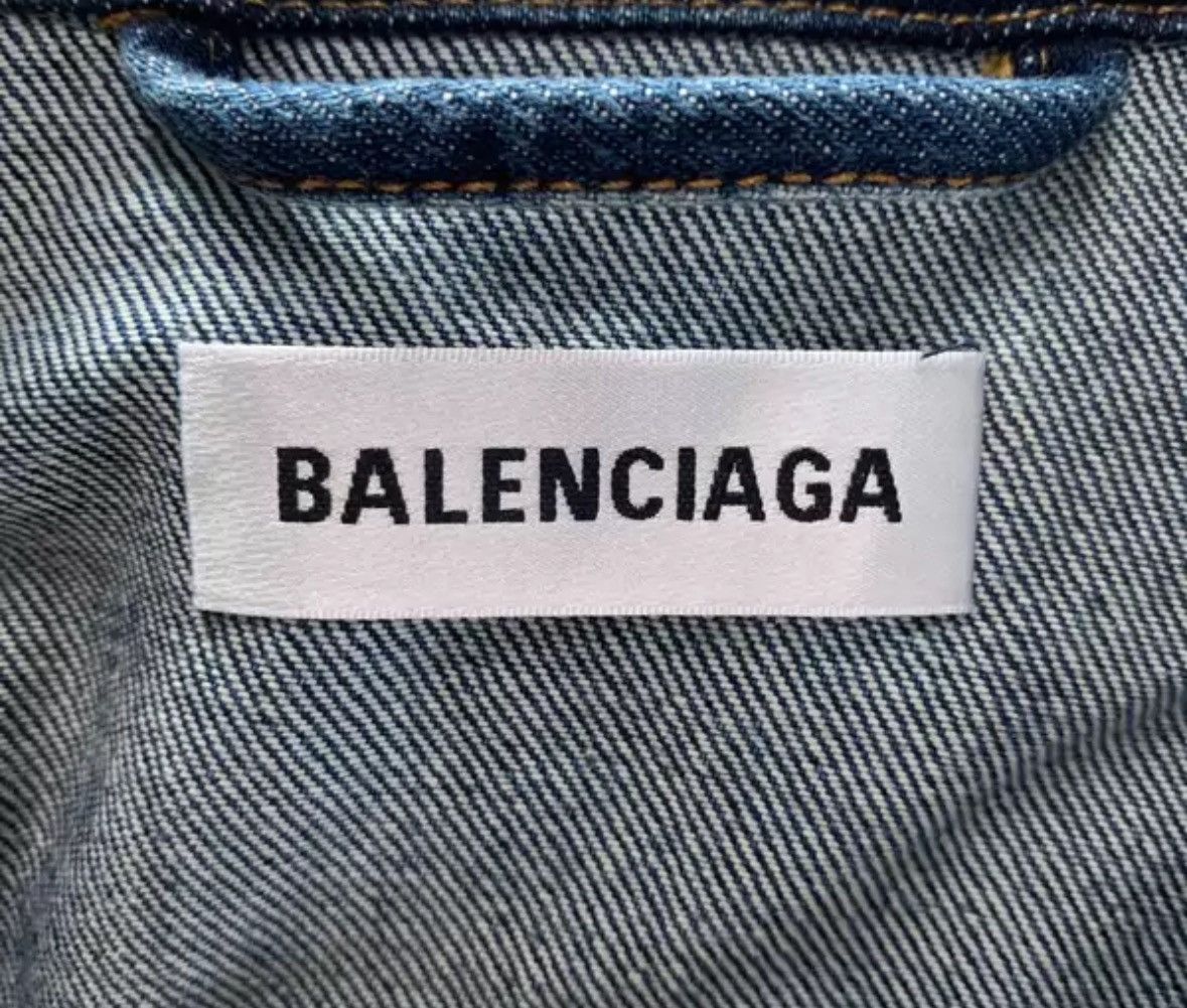 Balenciaga Balenciaga inverted collar logo blue denim jacket Size US S / EU 44-46 / 1 - 3 Thumbnail