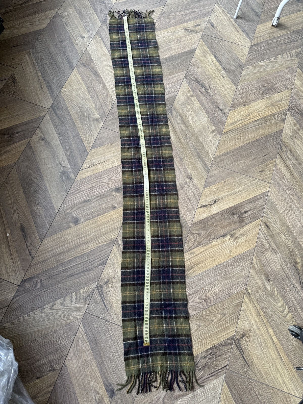 Barbour Vintage Barbour Scotland Wool Tartan Scarf Green Plaid Size ONE SIZE - 6 Thumbnail
